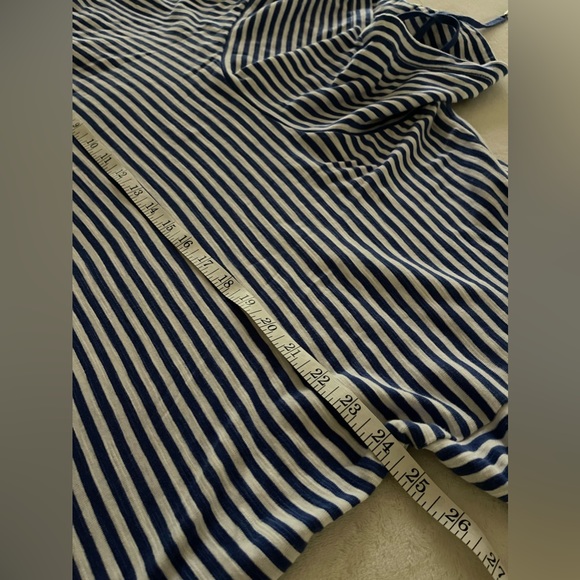 Anne Klein blue and white striped tunic sweatshirt size XXL Plus size - Picture 7 of 9